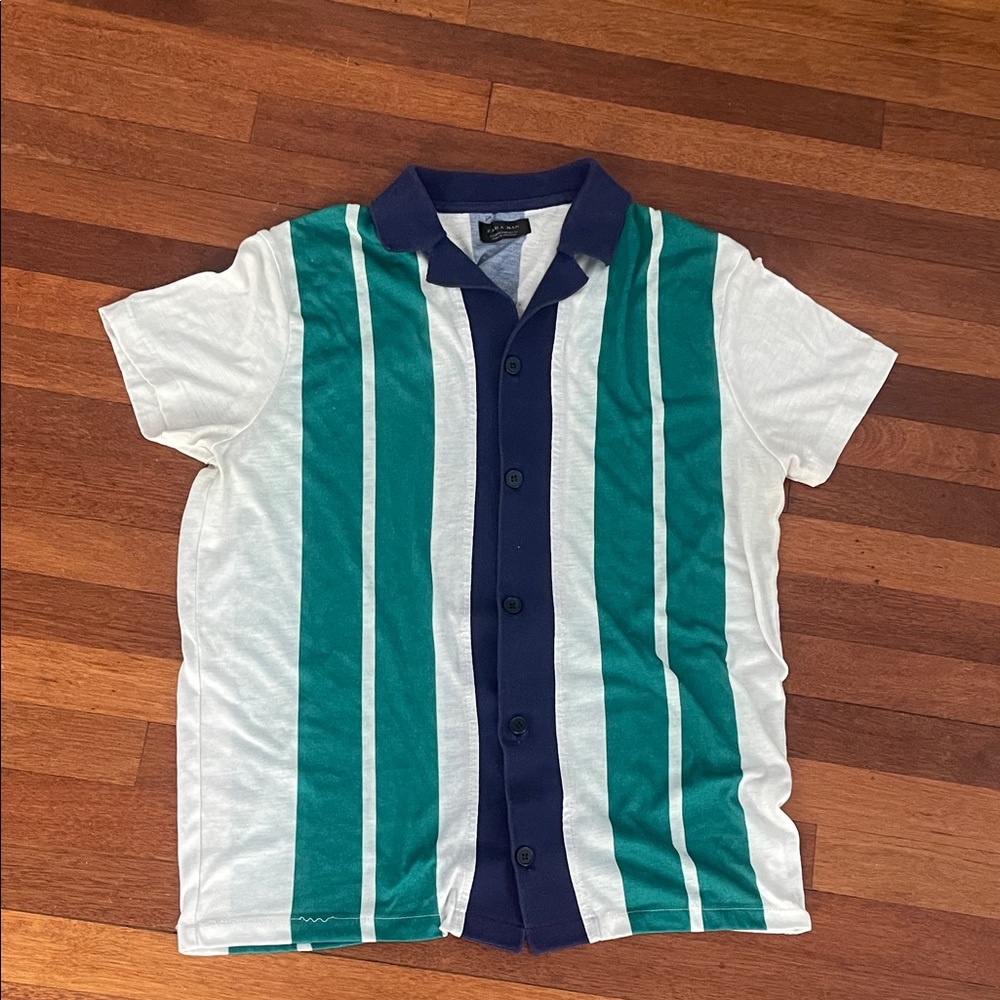 Zara Striped Button Down Shirt